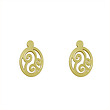 گوشواره طلا مدل بیضی کد GA10323