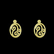 گوشواره طلا مدل بیضی کد GA10323