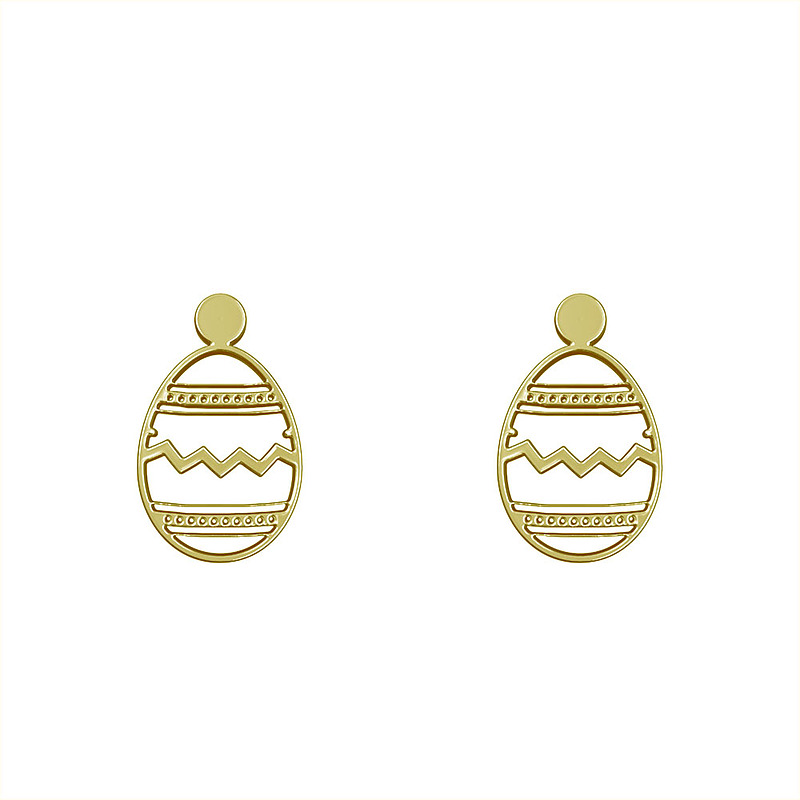 گوشواره طلا مدل تخم مرغ کد GA10444
