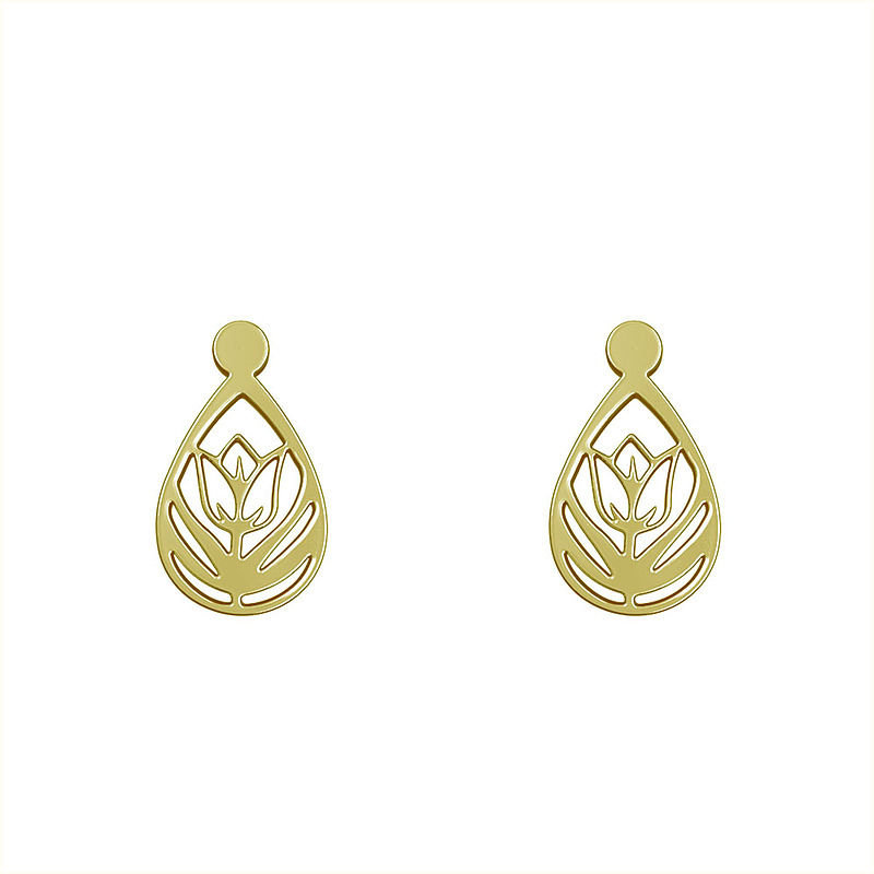 گوشواره طلا مدل گل کد GA10458