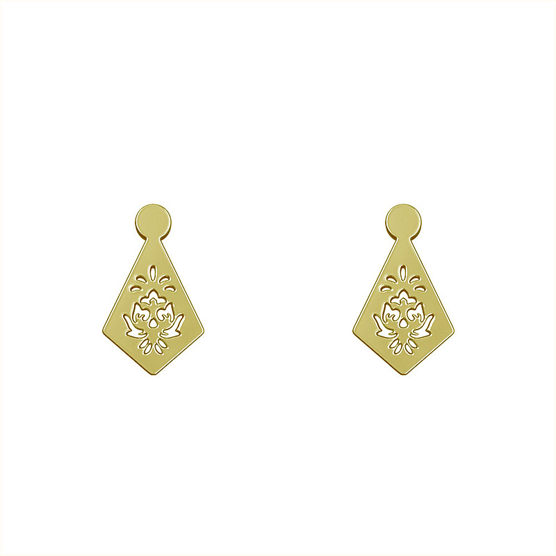 گوشواره طلا مدل لوزی کد GA10765