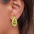 گوشواره طلا مدل بیضی کد GA10786