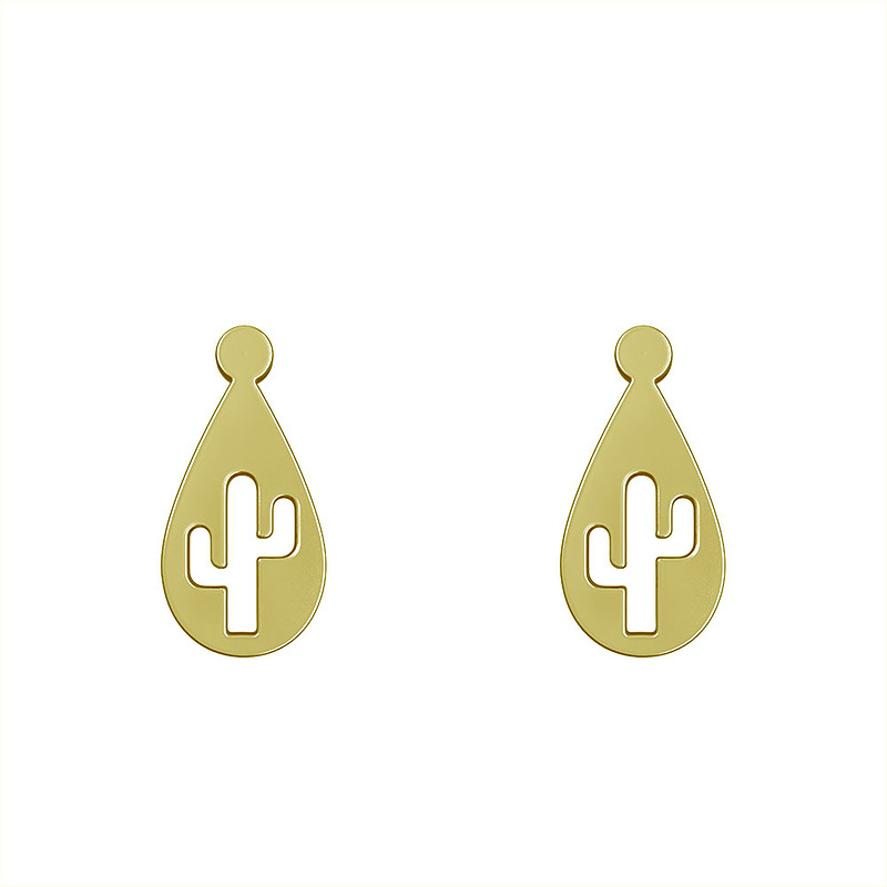 گوشواره طلا مدل کاکتوس کد GA10810