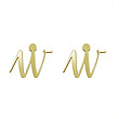 گوشواره طلا مدل حرف w کد GA10969