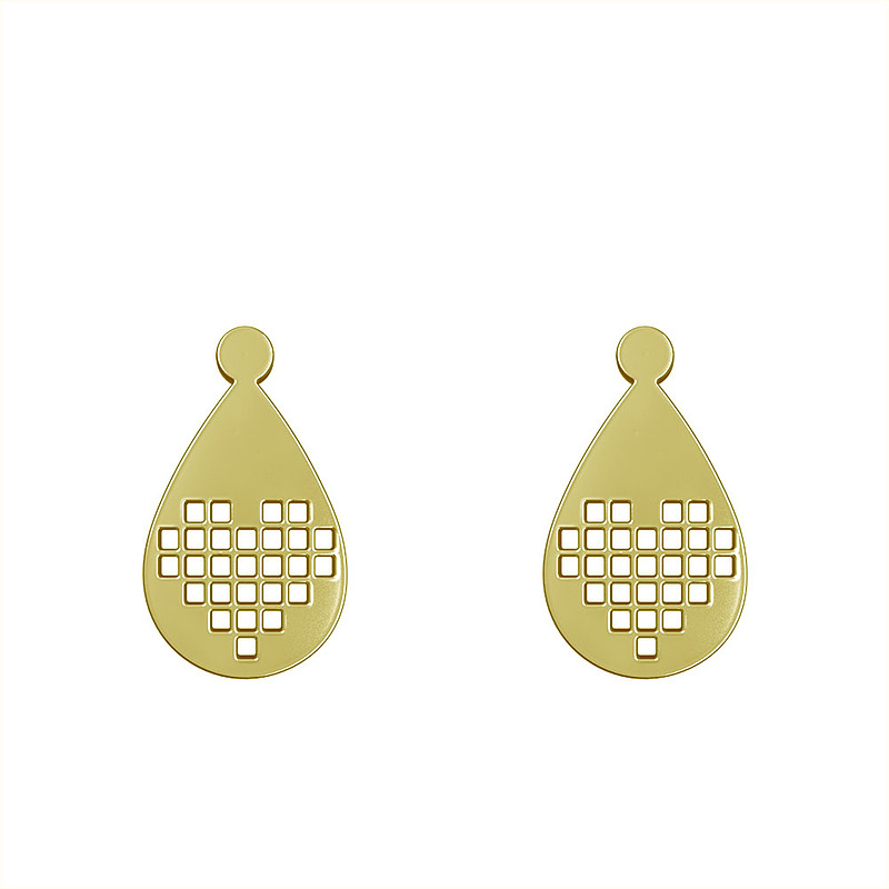 گوشواره طلا مدل قلب کد GA11213