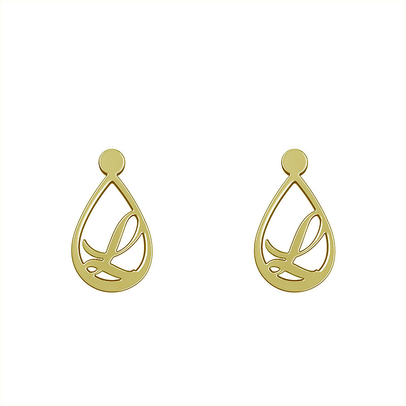 گوشواره طلا مدل حرف L کد GA11234