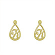 گوشواره طلا مدل حرف k کد GA11247
