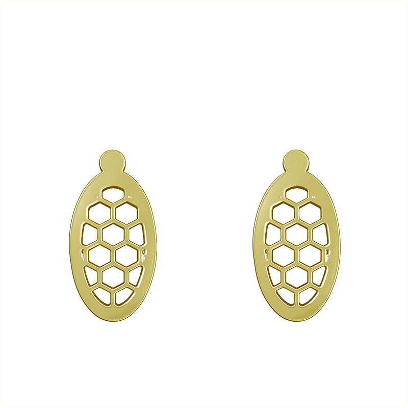 گوشواره طلا مدل بیضی کد GA11268
