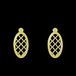 گوشواره طلا مدل بیضی کد GA11317