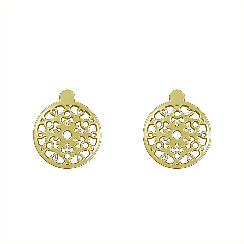 گوشواره طلا مدل دایره اسلیمی کد GA11435