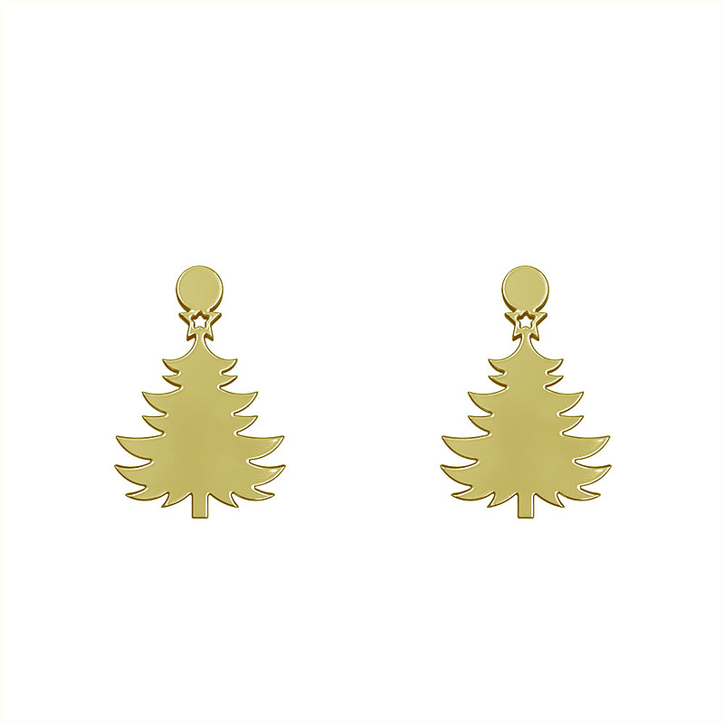 گوشواره طلا مدل درخت کریسمس کد GA12327