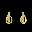 گوشواره طلا مدل حرف j کد GA12519