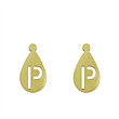 گوشواره طلا مدل حرف P کد GA12835