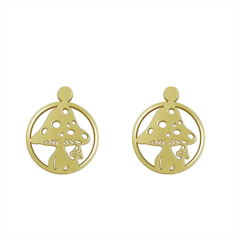 گوشواره طلا مدل قارچ کد GA12980