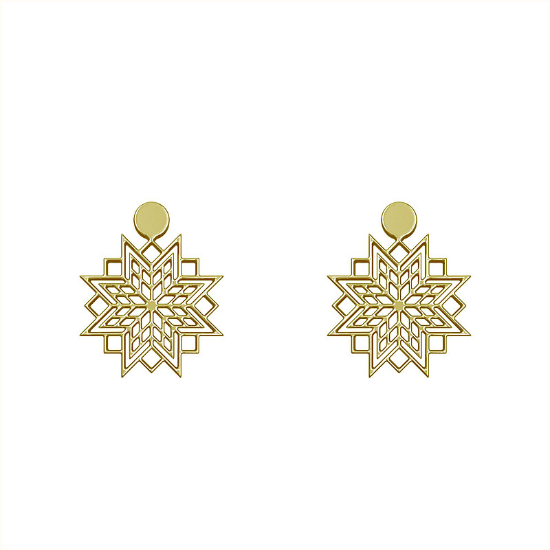 گوشواره طلا مدل هندسی کد GA13618