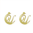 گوشواره طلا مدل U حرف کد GA13698