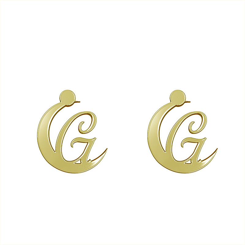 گوشواره طلا مدل G حرف کد GA13699