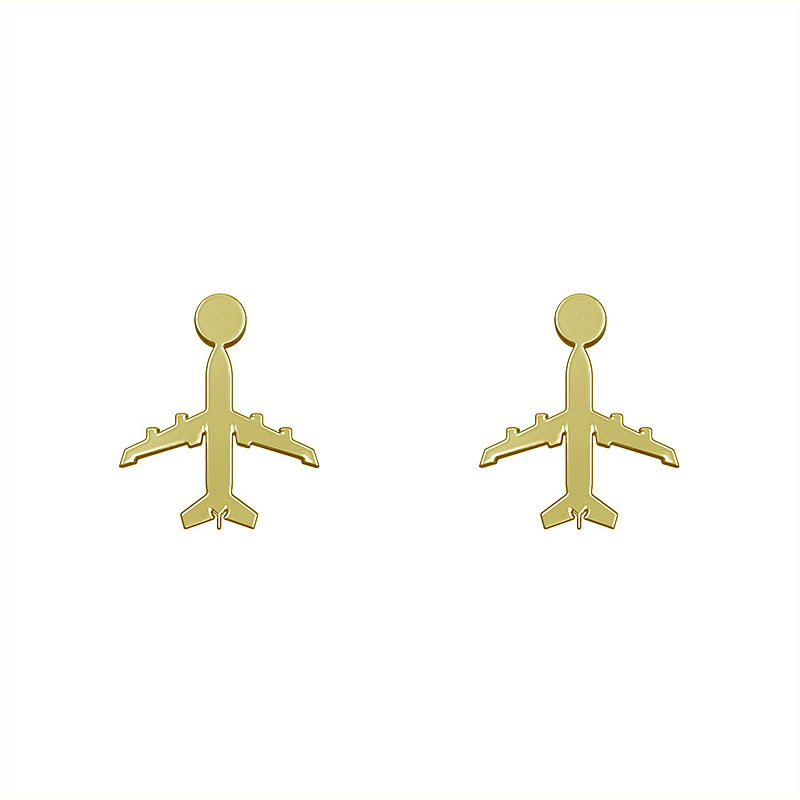 گوشواره طلا مدل هواپیما کد GA14715
