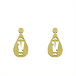 گوشواره طلا مدل V حرف کد GA14819