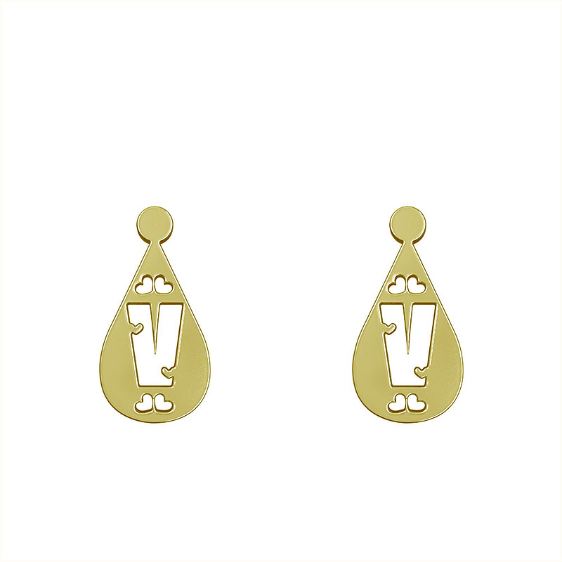 گوشواره طلا مدل V حرف کد GA14819