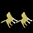 گوشواره طلا مدل سگ کد GA16547