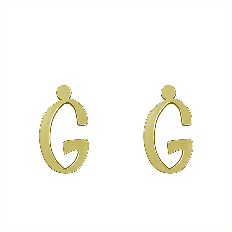 گوشواره طلا مدل حرف G کد GA16767