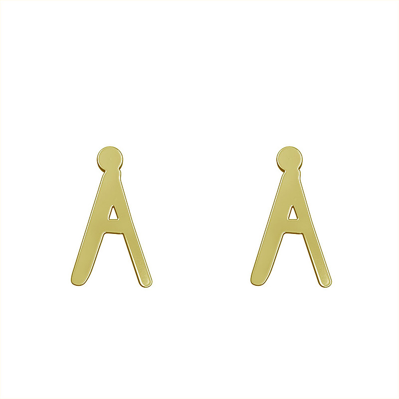 گوشواره طلا مدل حرف A کد GA16781