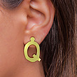گوشواره طلا مدل حرف Q کد GA16851