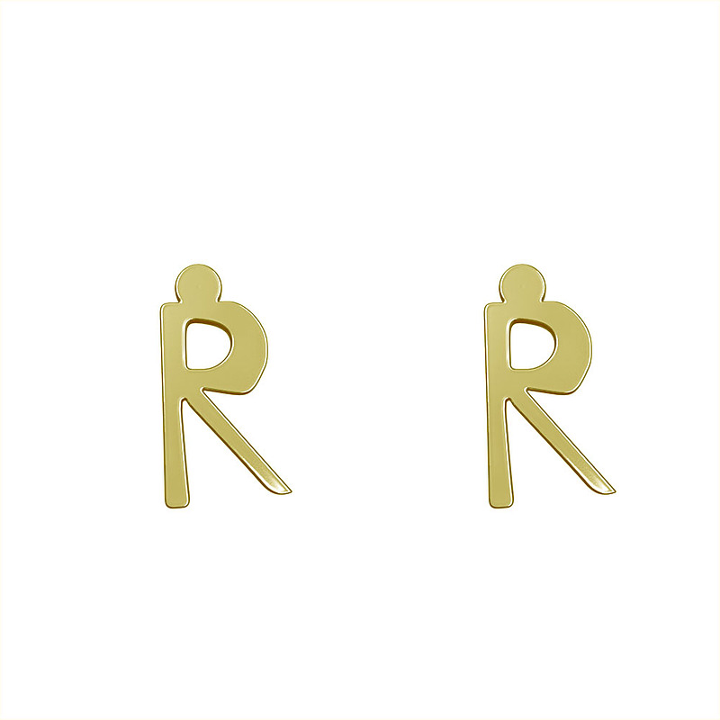 گوشواره طلا مدل حرف R کد GA16852