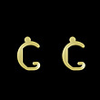 گوشواره طلا مدل حرف G کد GA16893
