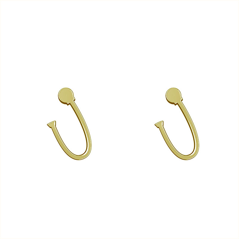 گوشواره طلا مدل حرف U کد GA17037