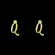 گوشواره طلا مدل حرف Q کد GA17059
