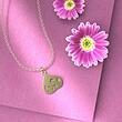 گردنبند طلا 18 عیار زنانه مدوپد مدل قلب کد SS1227