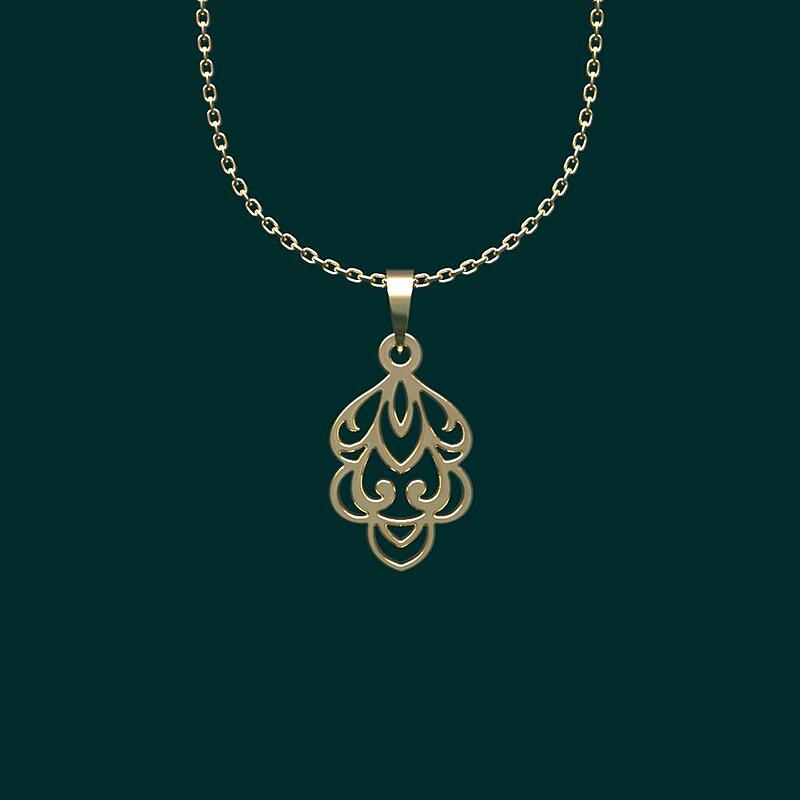 گردنبند طلا 18 عیار زنانه مدوپد مدل هندسی کد TT1178