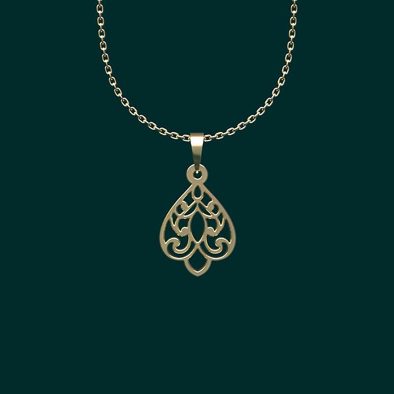 گردنبند طلا 18 عیار زنانه مدوپد مدل هندسی کد TT1271
