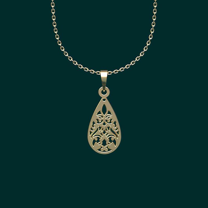 گردنبند طلا 18 عیار زنانه مدوپد مدل هندسی کد TT1293