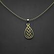 گردنبند طلا اشک 18 عیار  کد NN1253