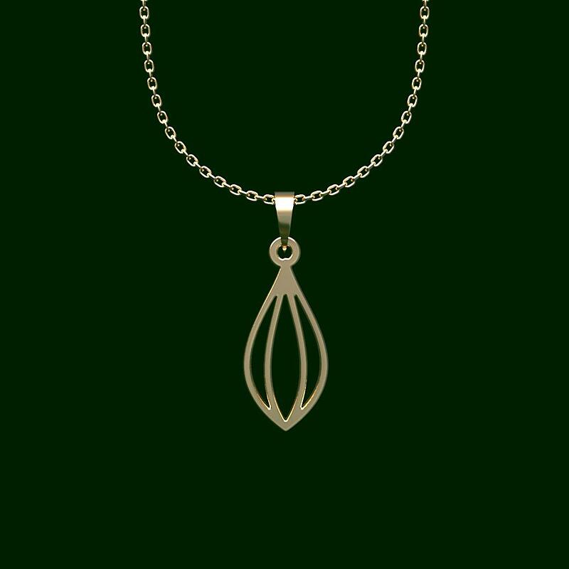 گردنبند طلا هندسی 18 عیار  کد PP1277
