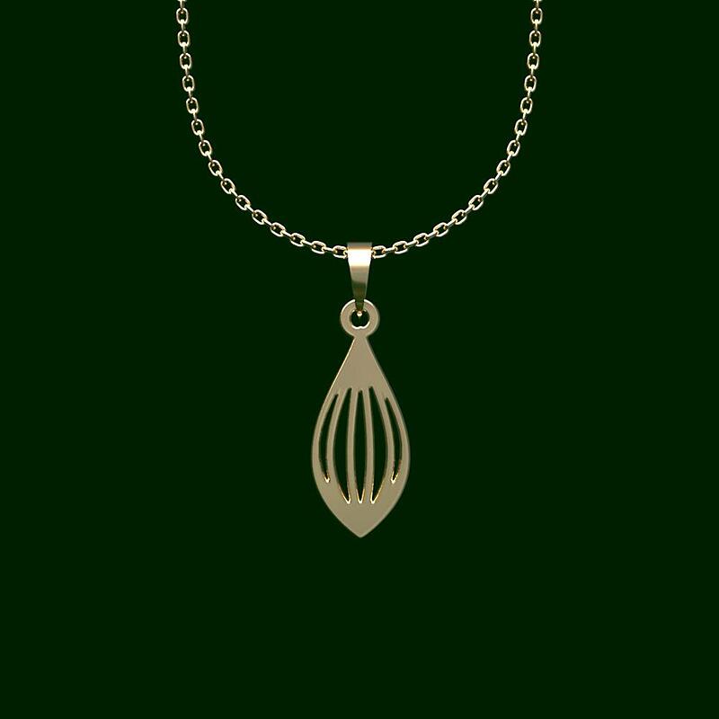 گردنبند طلا هندسی 18 عیار  کد PP1259