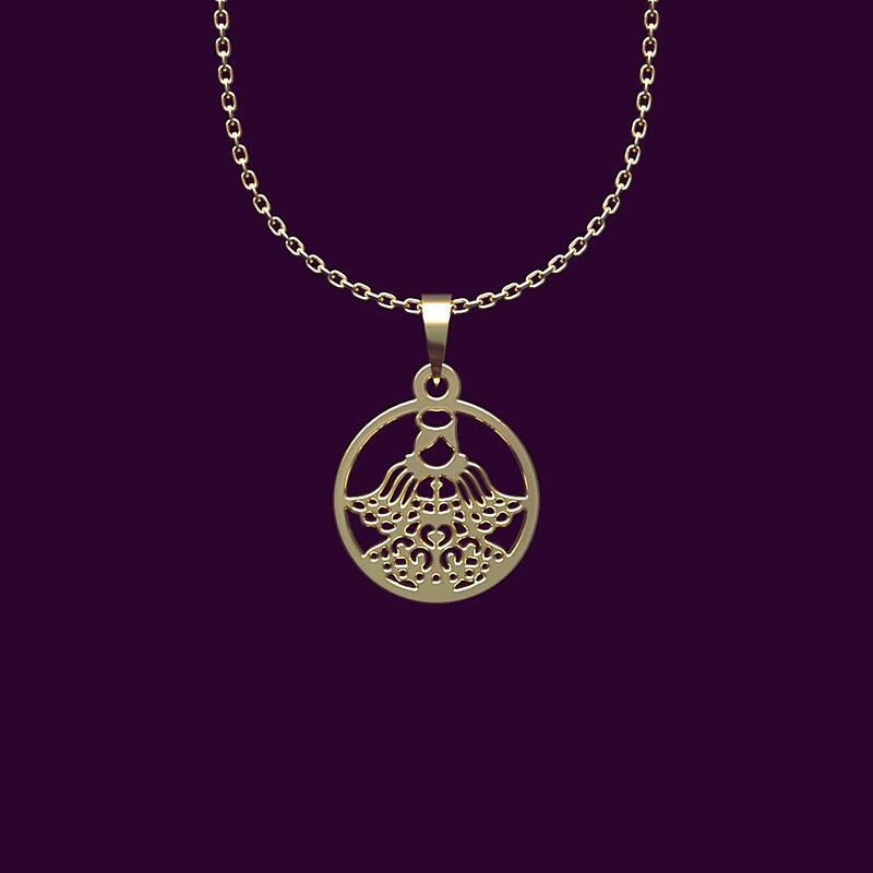 گردنبند طلا فرشته 18 عیار  کد NN1186