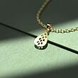 گردنبند طلا اشک 18 عیار  کد NN1210