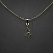 گردنبند طلا 18 عیار زنانه مدوپد مدل گل کد R1249