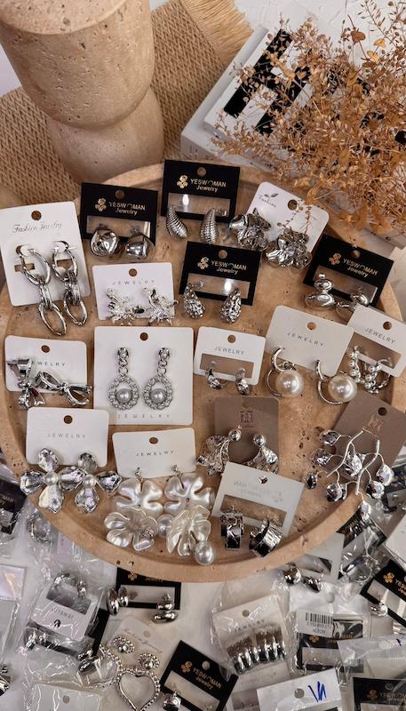 گوشواره طرح نقره پاییزی