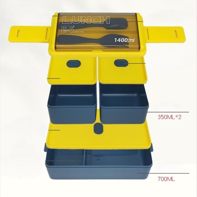 ظرف غذا دو طبقه lunch box ظرفیت 1400 میل