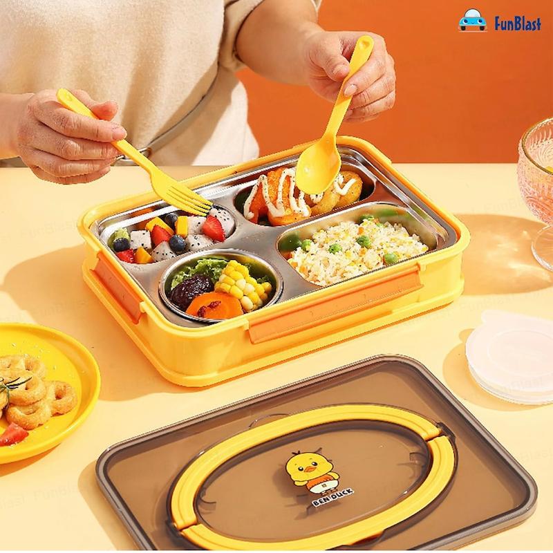 ظرف غذا استیل طرح جوجه Lunch box 
