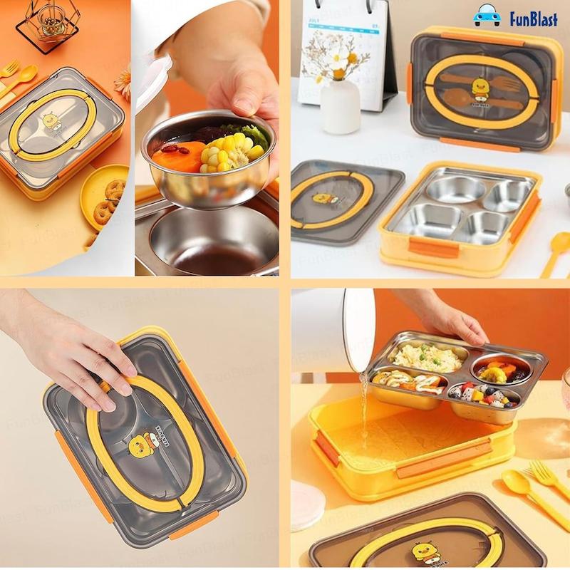 ظرف غذا استیل طرح جوجه Lunch box 
