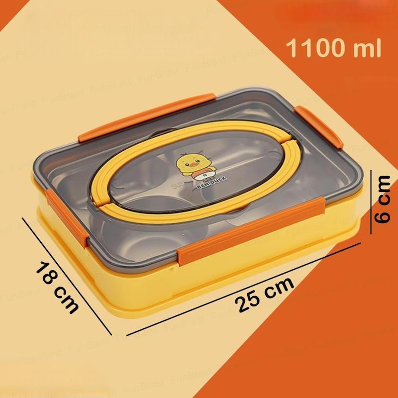 ظرف غذا استیل طرح جوجه Lunch box 