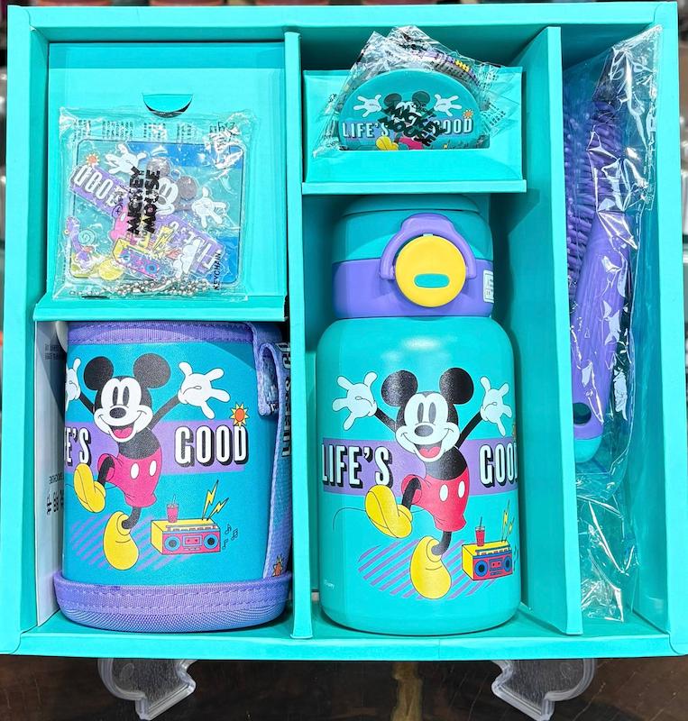 فلاسک کودک ۵۵۰ میل دیزنی Disney طرح میکی موس | قمقمه استیل 316 دوحالته نی‌دار و آسان‌نوش + پکیج کادویی کامل