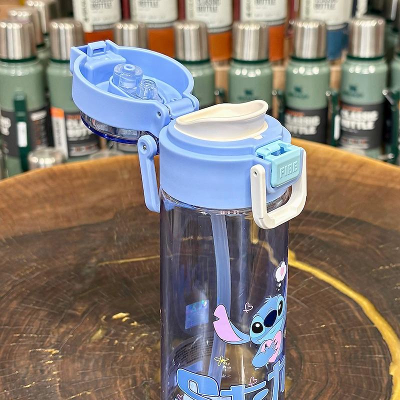 قمقمه دو حالته اورجینال استیچ STITCH حجم 560 میل BPA FREE | بطری آب کودک نی‌دار و آسان‌نوش ضد نشتی