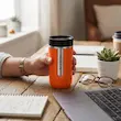 تراول ماگ اورجینال نسپرسو NOMAD نارنجی 400 میل | ماگ استیل دوجداره ضد نشت Nespresso